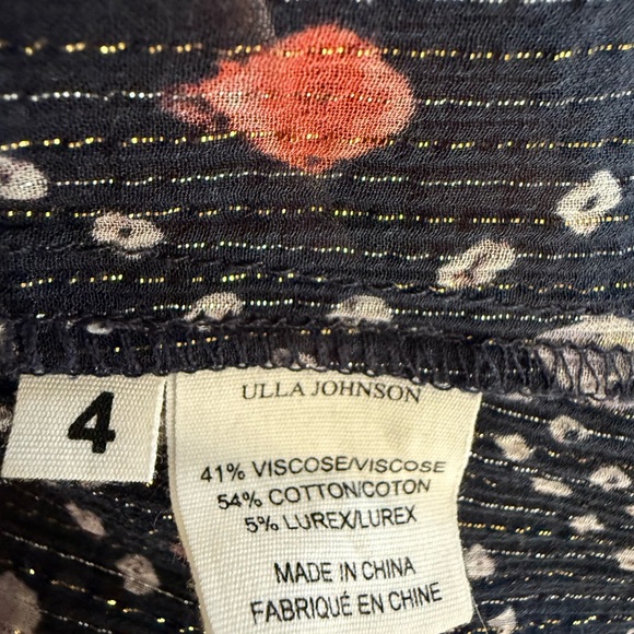 Ulla Johnson Navyand Red Patterned Top - Picture 4 of 4